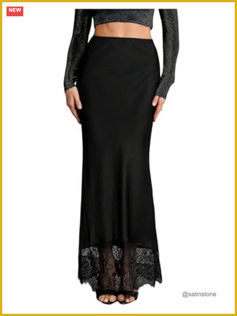 Satin Maxi Skirt Low Rise High Waisted Silky Bodycon Fishtail Party Flowy Long